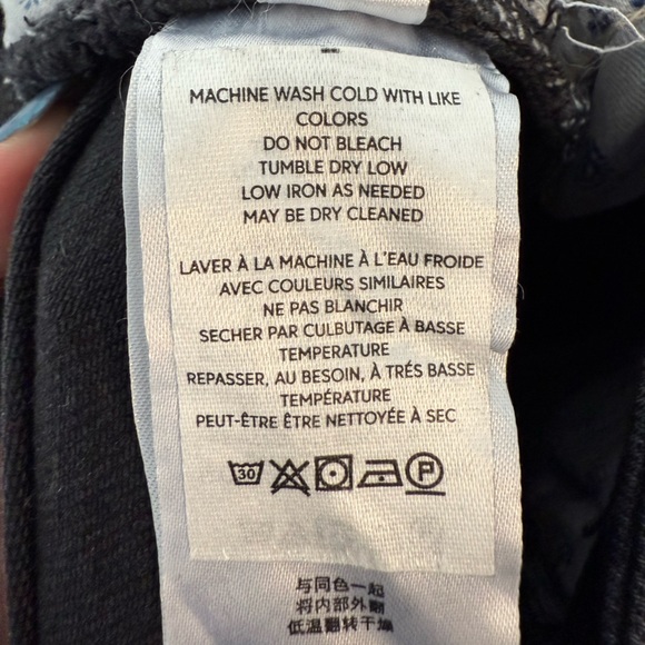 Pilcro Women's Dark Black Skinny Jeans with Split Hem - Picture 7 of 7